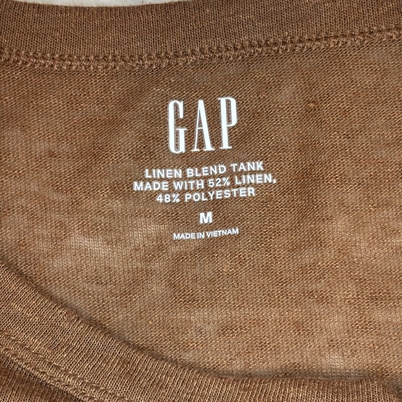 Gap linen blend tank brazen brown women’s size medium - Picture 3 of 7